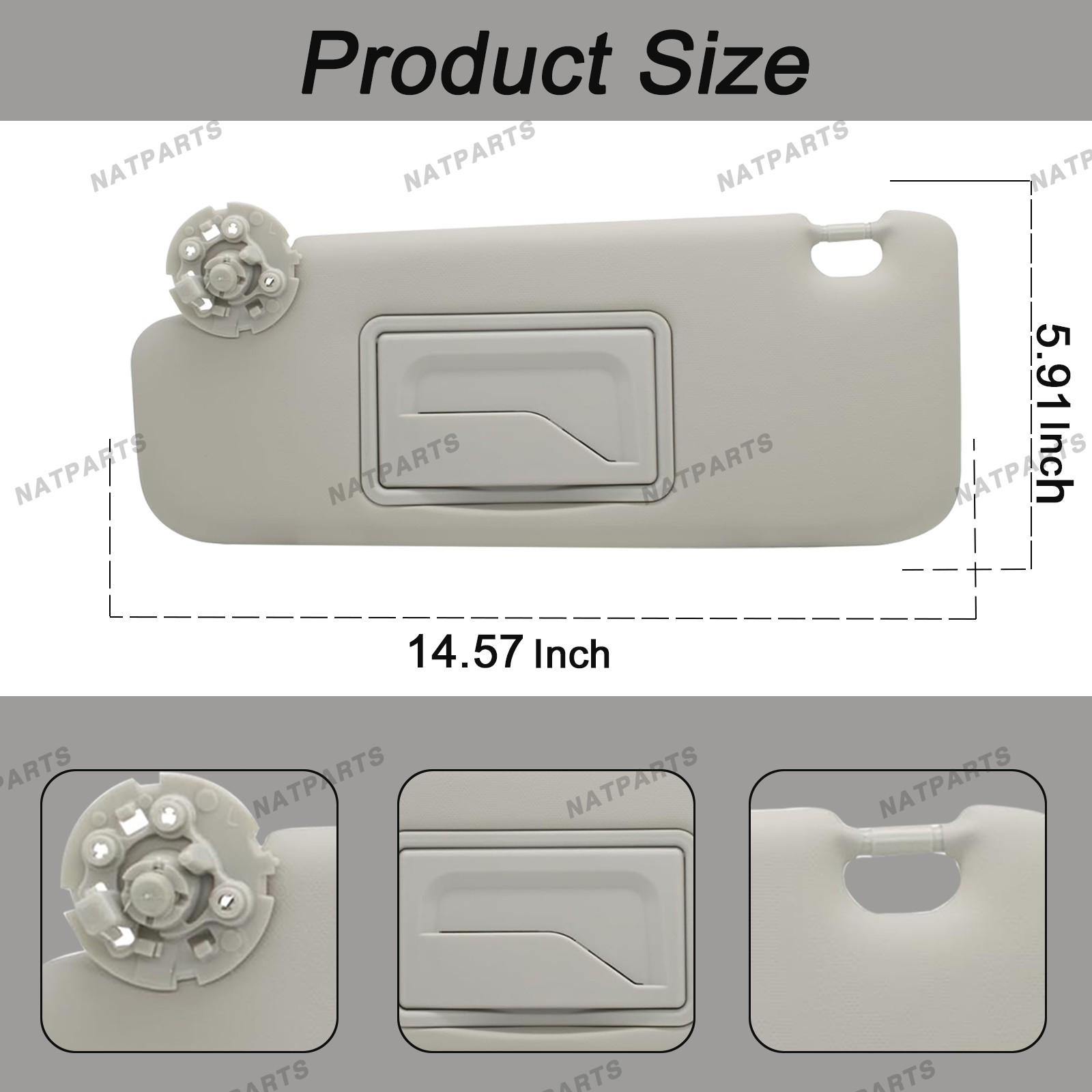 Left Driver Sun Visor For Chevy Cruze 2011-2019 ‎95034256 95034253 84126667