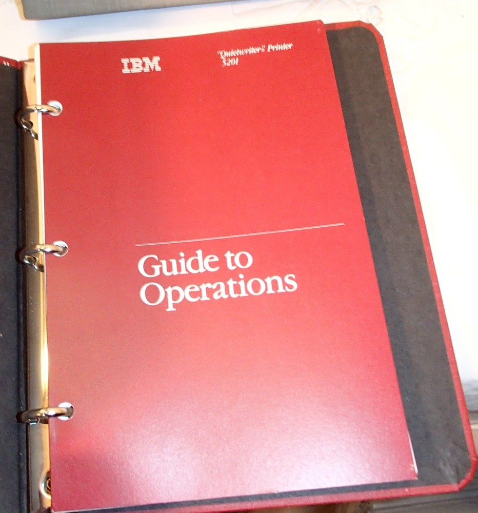 IBM Quietwriter Printer 5201 Guide to Operations Manual Vintage PC Book