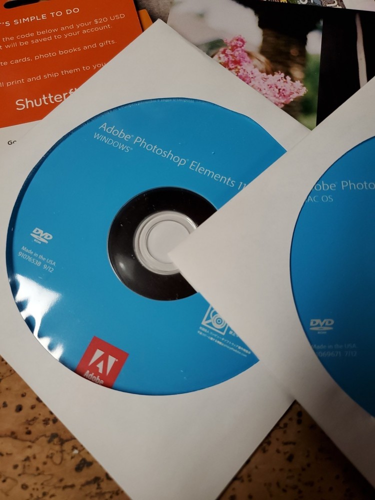 OPEN BOX Photoshop Elements 11 Mac + Windows w/Serial