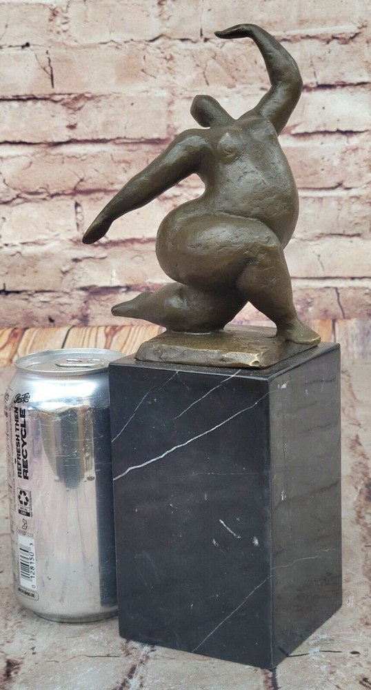 Abstract Modern Classic Artwork Signed Miguel Lopez(Milo) 100% Solid Bronze Art