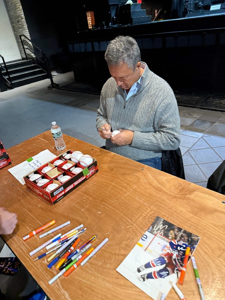 Keith Hernandez, Gary Cohen & Ron Darling Autographed OML Baseball w/ Inscriptio