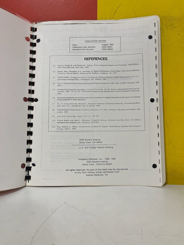 APPLIED MATERIALS 1990 System Manual