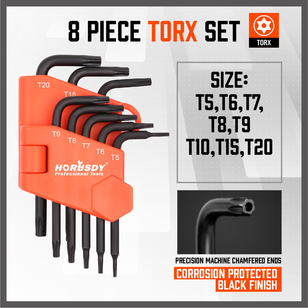 8PC Security Torx Star Key Set Tamper Proof Mini Allen Screwdriver T5 - T20