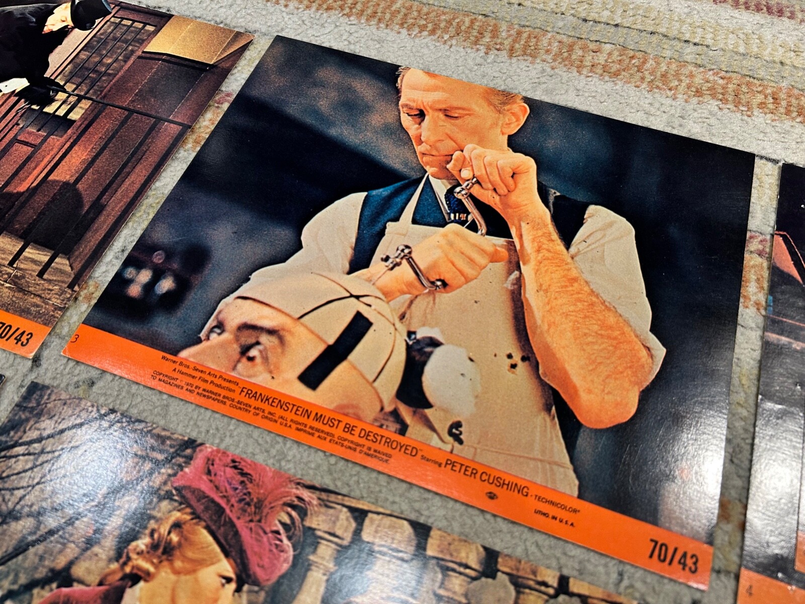 1970 Frankenstein Must Be Destroyed - 8x10 Lobby Card Set - Peter Cushing