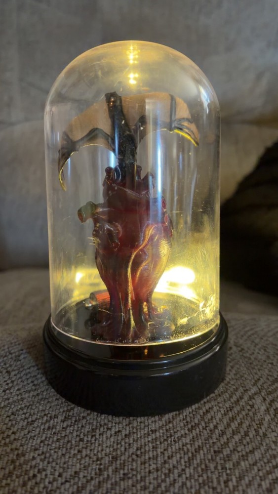 Vampire bat drinking from heart ooak unique oddity gaff
