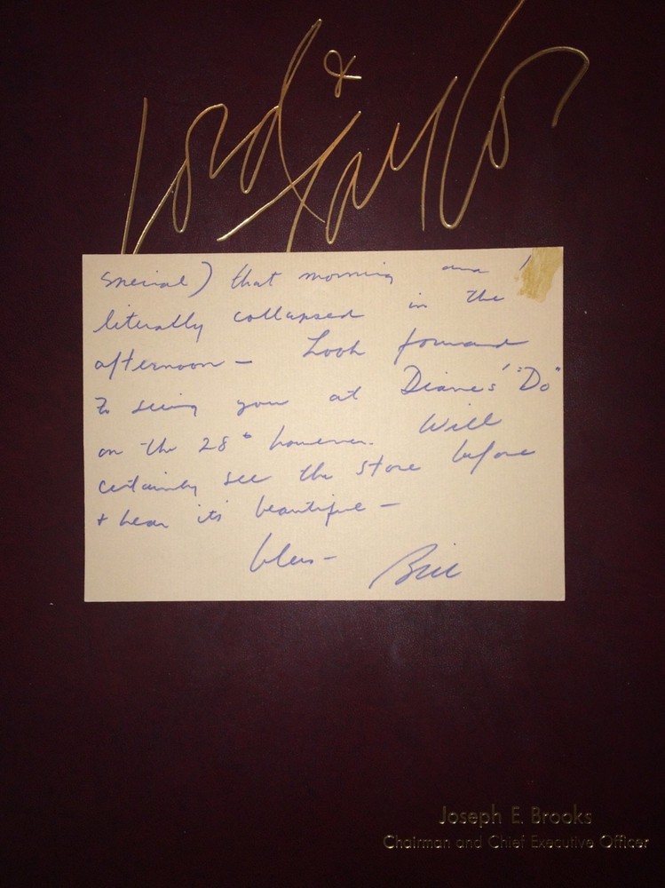Fashion Designer BILL BLASS - Note Card Signed