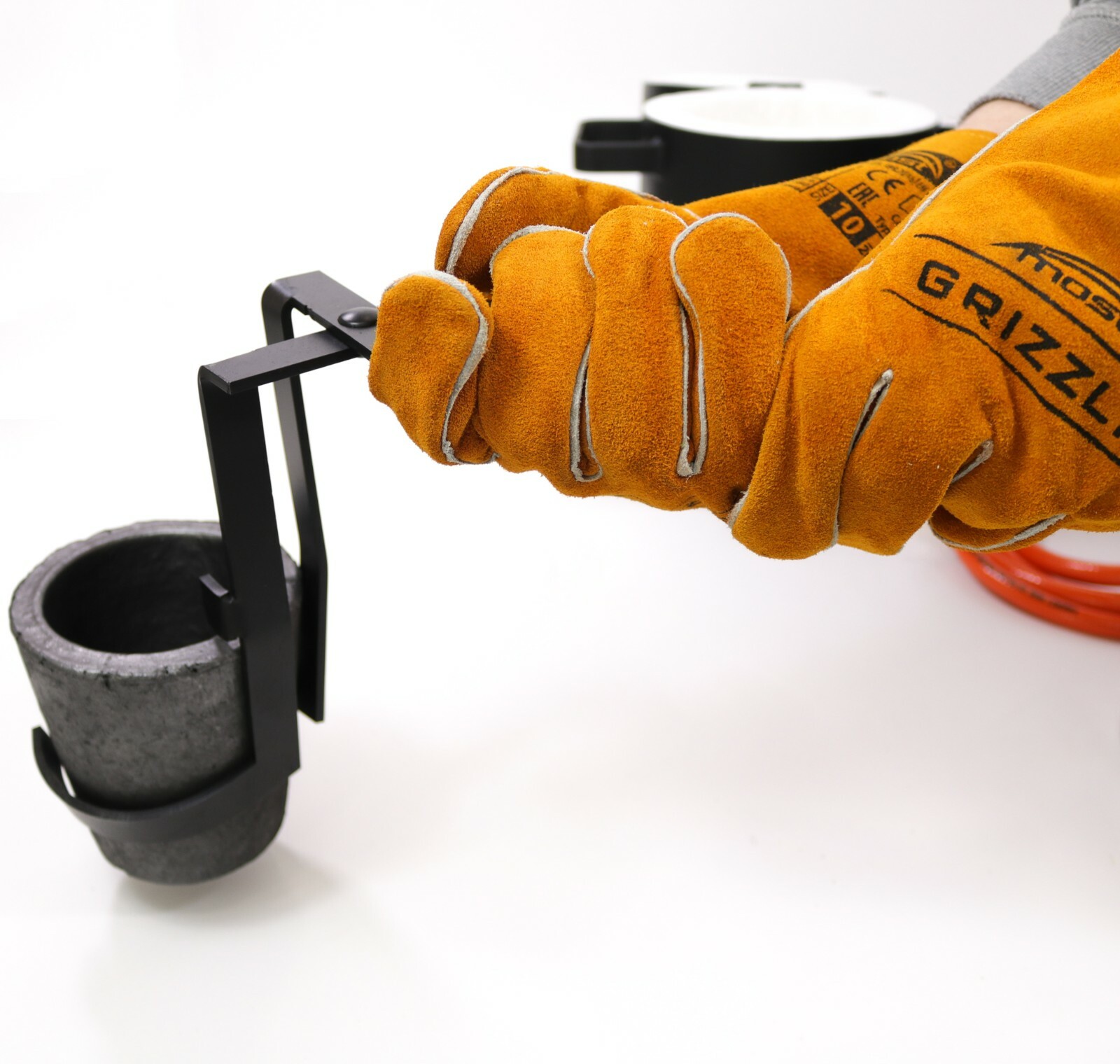 FB1Sb–4KG GAS METAL MELTING FURNACE Propane Forge Copper Crucible Tongs 2 in 1