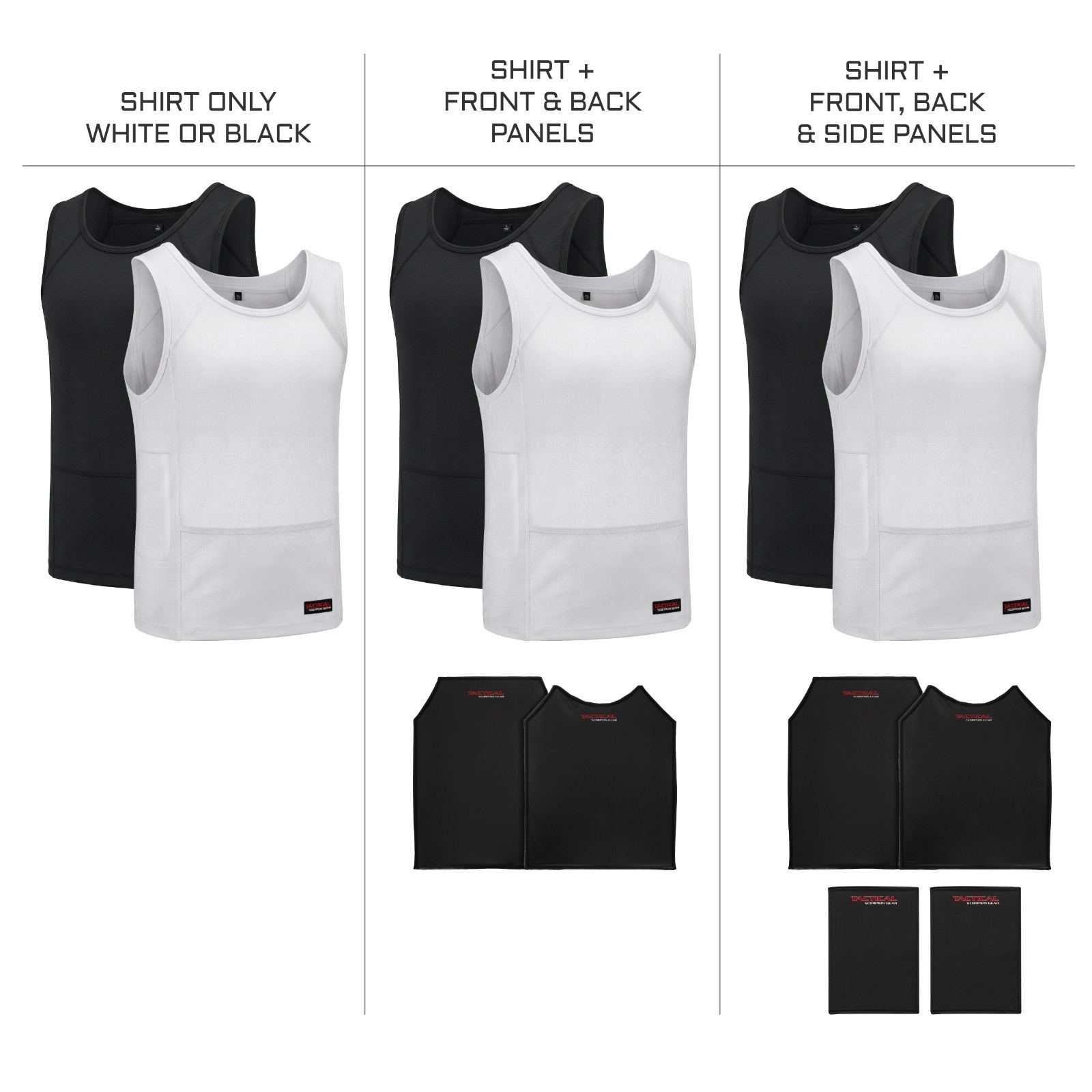 Tactical Scorpion 014 Level IIIA Concealable Soft Body Armor Shirt | Size Choice