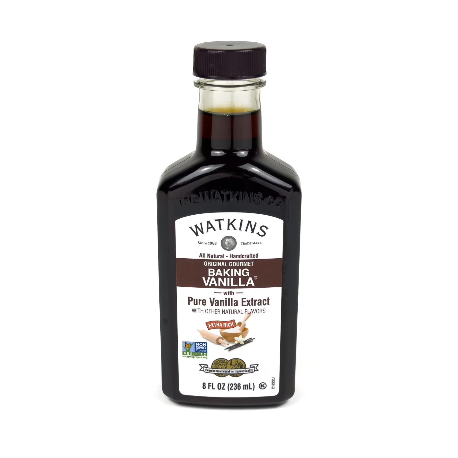 Watkins All Natural Original gourmet baking Vanilla with Pure Extract 8 fl oz...