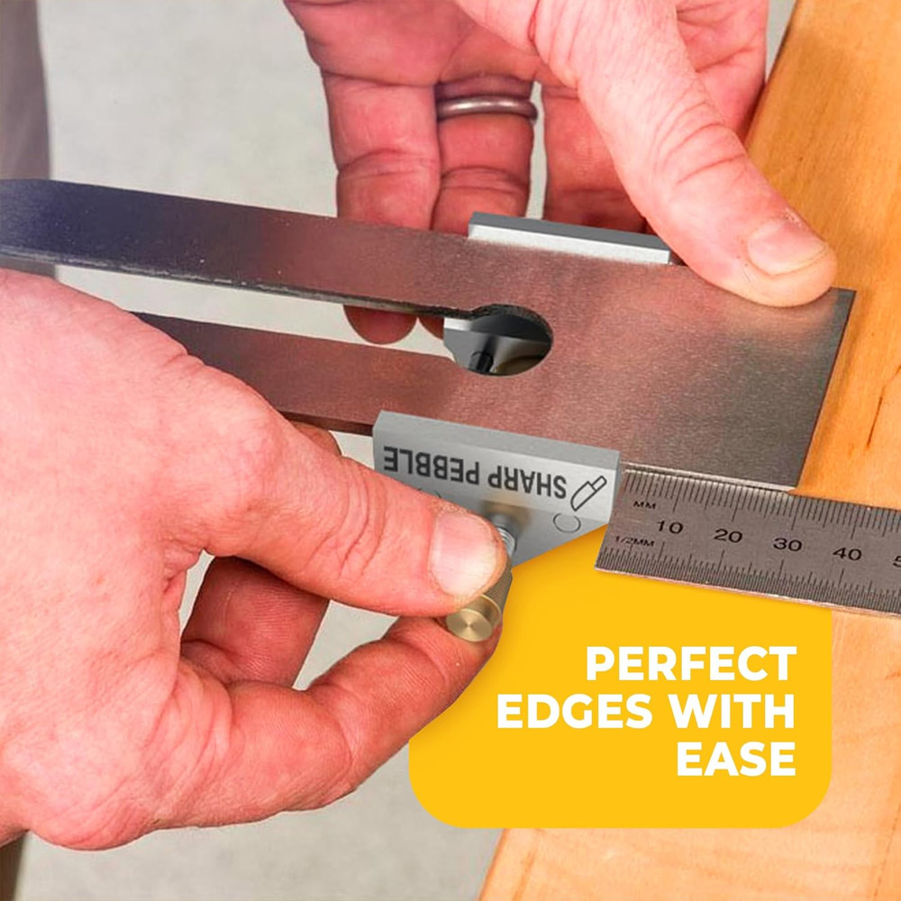 Sharp Pebble Honing Guide - Chisel & Plane Sharpening Jig - Fits Chisels 0.25' t