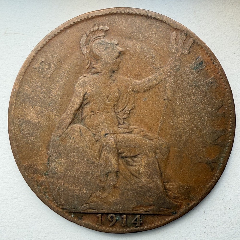 1914 Great Britain Large Penny Bronze