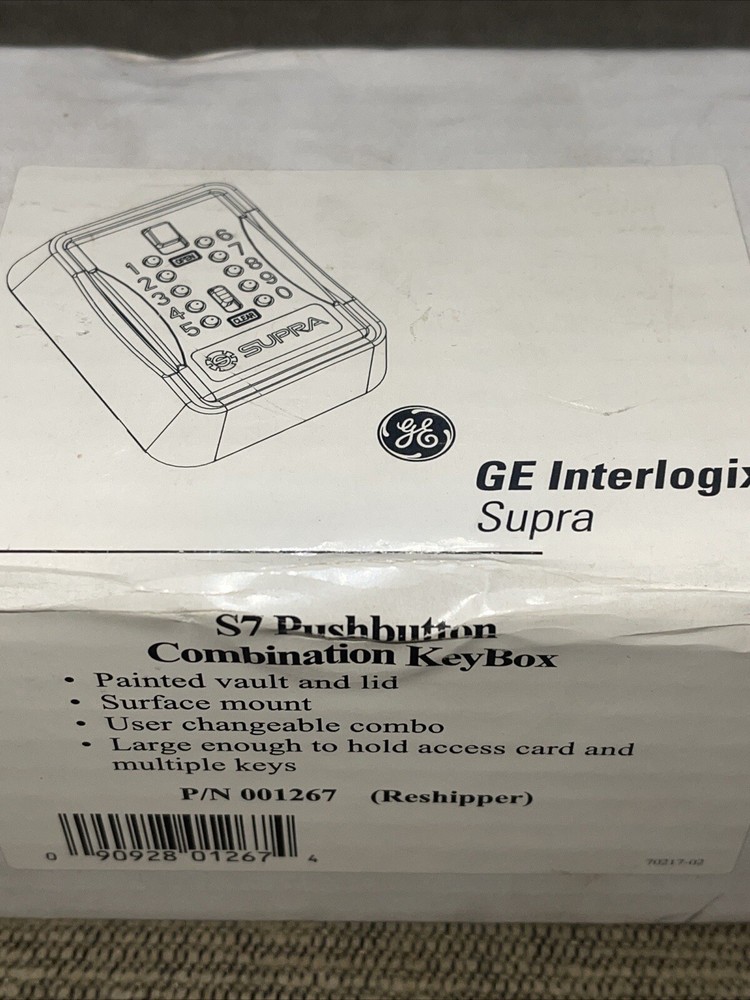 GE Interlogix Supra S7 Pushbutton Combination Key Box SEALED Holds Multiple Keys
