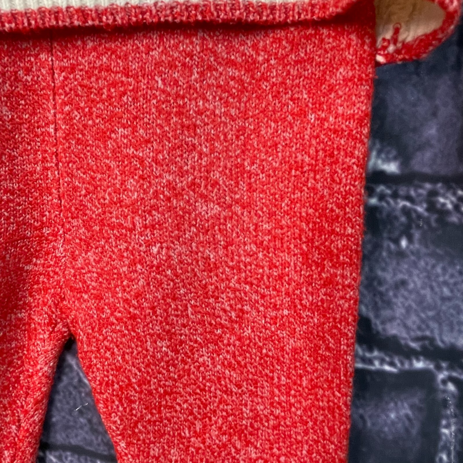 Cat & Jack 0-3 Month Knit Reindeer Cream Red Pants Set