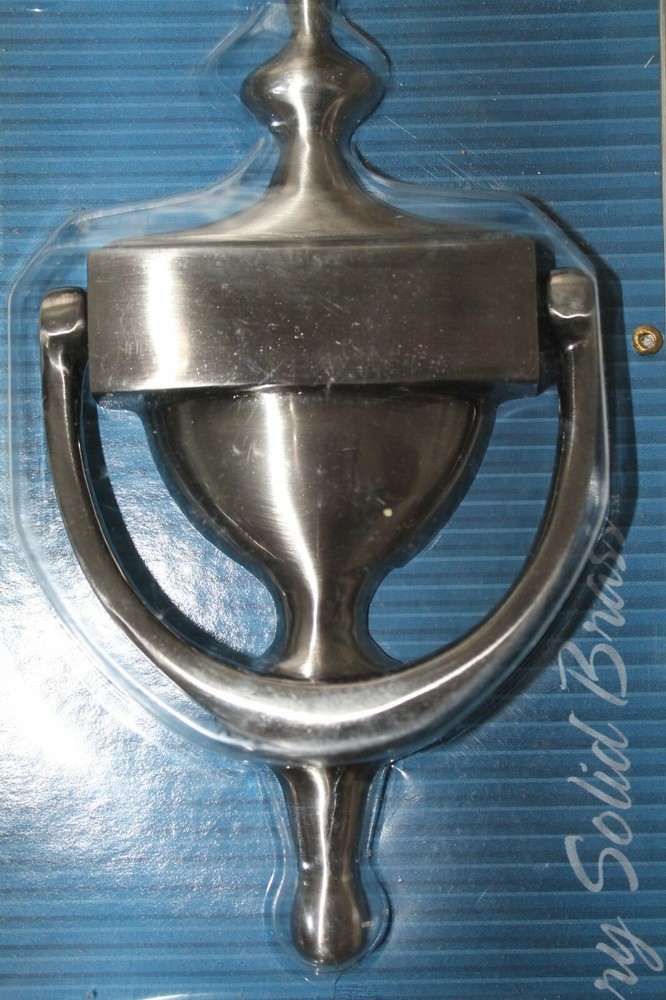National Solid Brass Pewter Finish 7' door Knocker