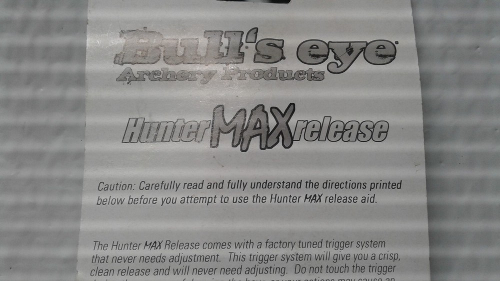 Bulls Eye Hunter Release Aid, Hunting Releases. Archery HUNTER MAX RELEASE