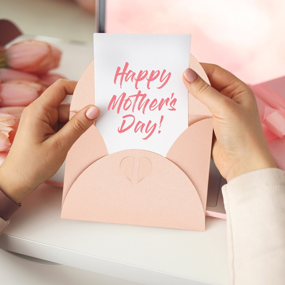 100Pack Small Envelopes, Heart Clasp Black Mini Card Envelopes