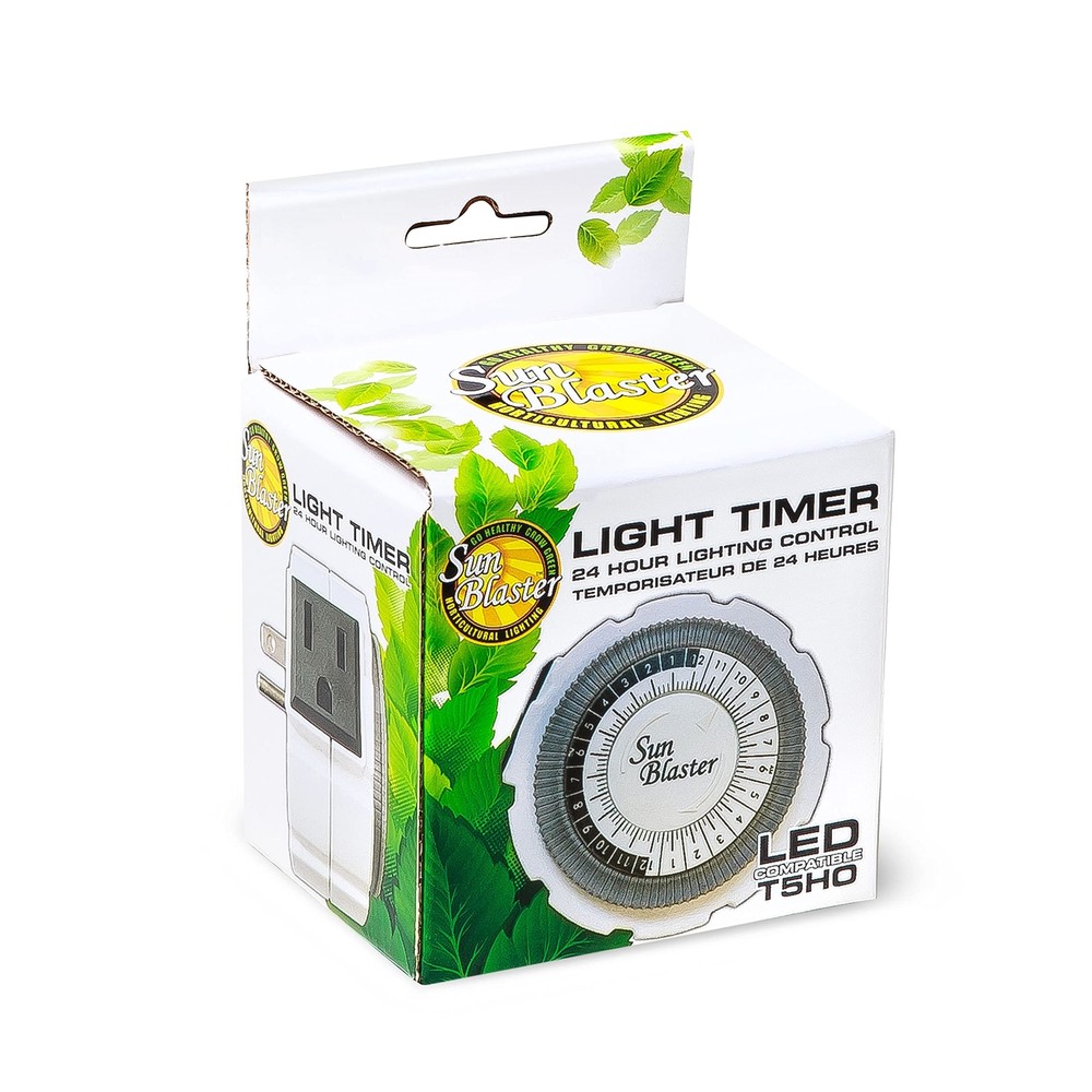 SunBlaster Single Outlet 15 Amp 24 Hour Indoor Mechanical Timer, (1400599)