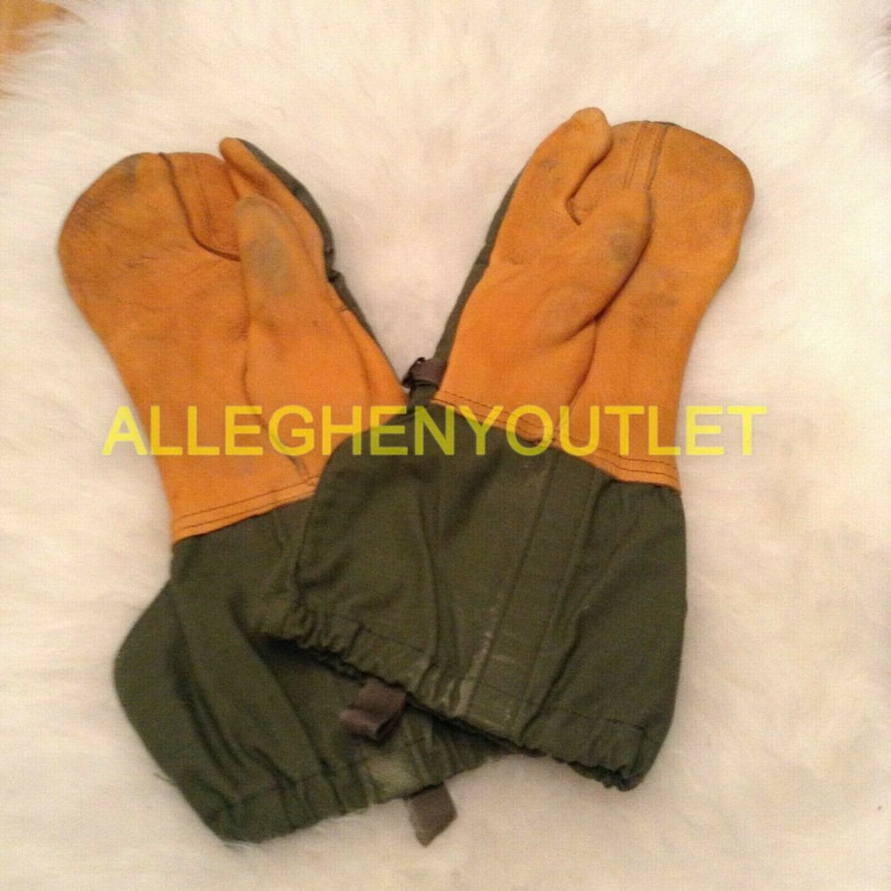 MILITARY SURPLUS TRIGGER FINGER MITTEN SET SHELL+ INSERTS SIZE MEDIUM ARMY VGC
