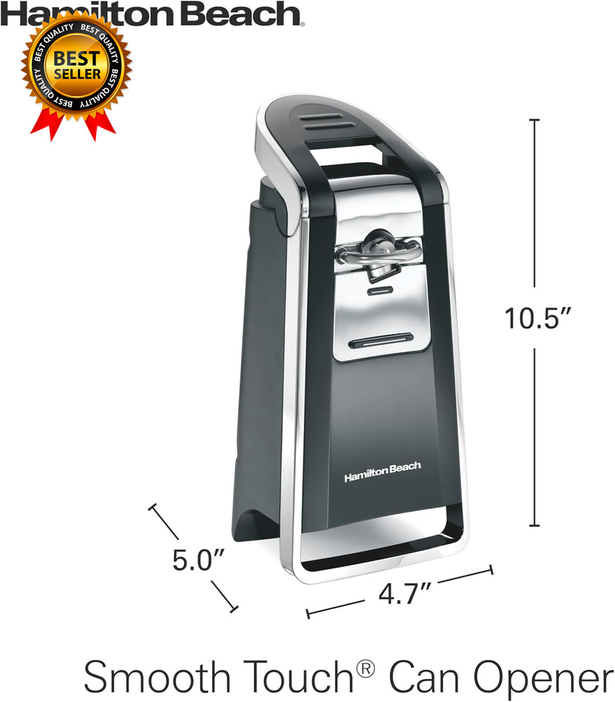 Smooth Touch Electric Automatic Can Opener with Easy Push down Lever