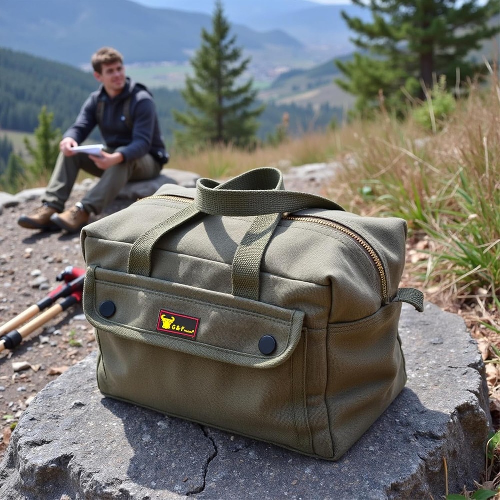 Versatile Water-Resistant Duffle Bag - Heavy-Duty, Adjustable Strap, Olive Green