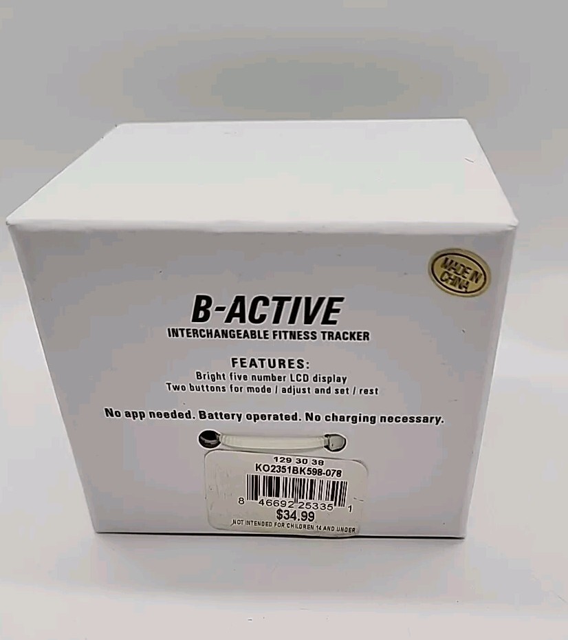 B-Active Interchangeable Fitness Tracker Set - No App Needed
