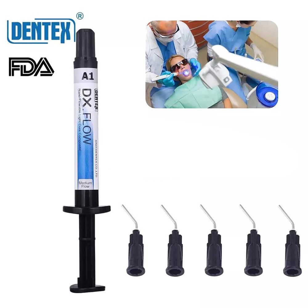 DX.FLOW Dental Flowable Light Cure Composite Resin Low/Medium/High Flow A1 A2 A3