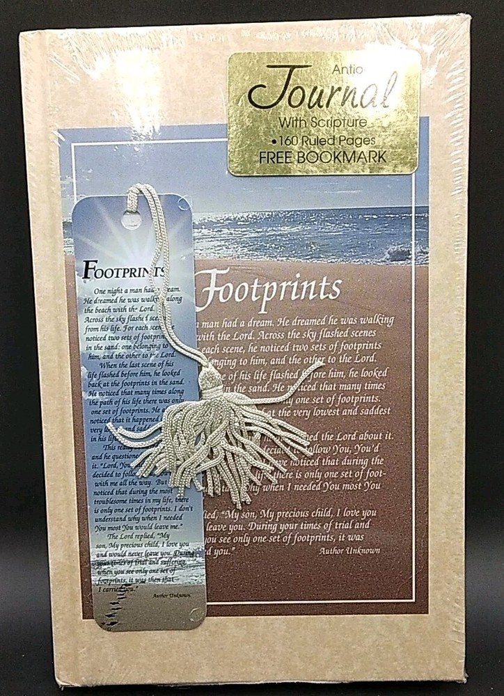 ⭐Footprints Journal With Scripture⭐NEW SEALED Vintage 1987