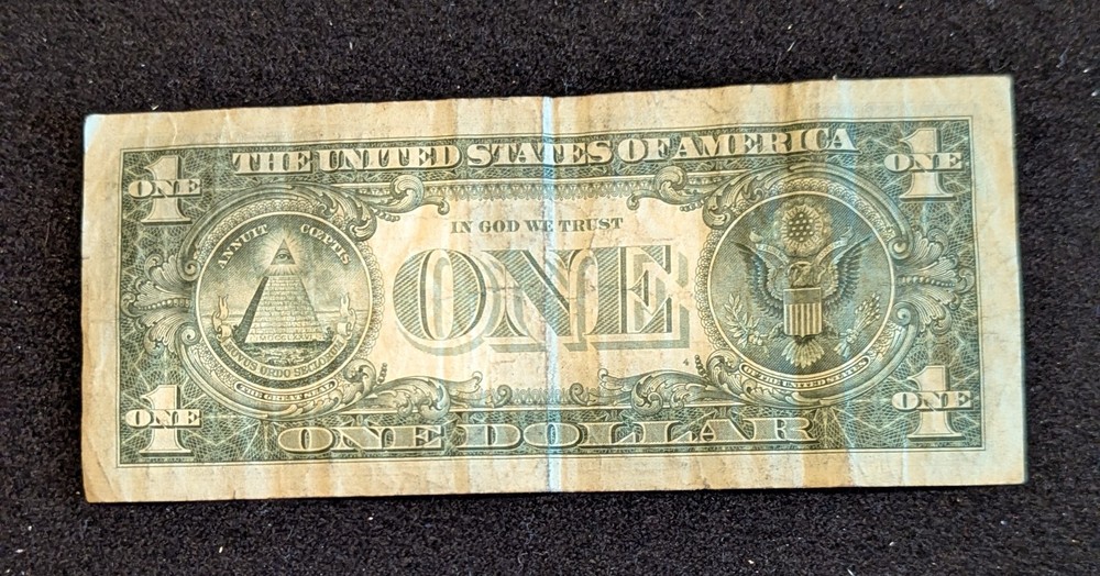 2017A 1$ FRN Full Back To Front Offset Printing Error