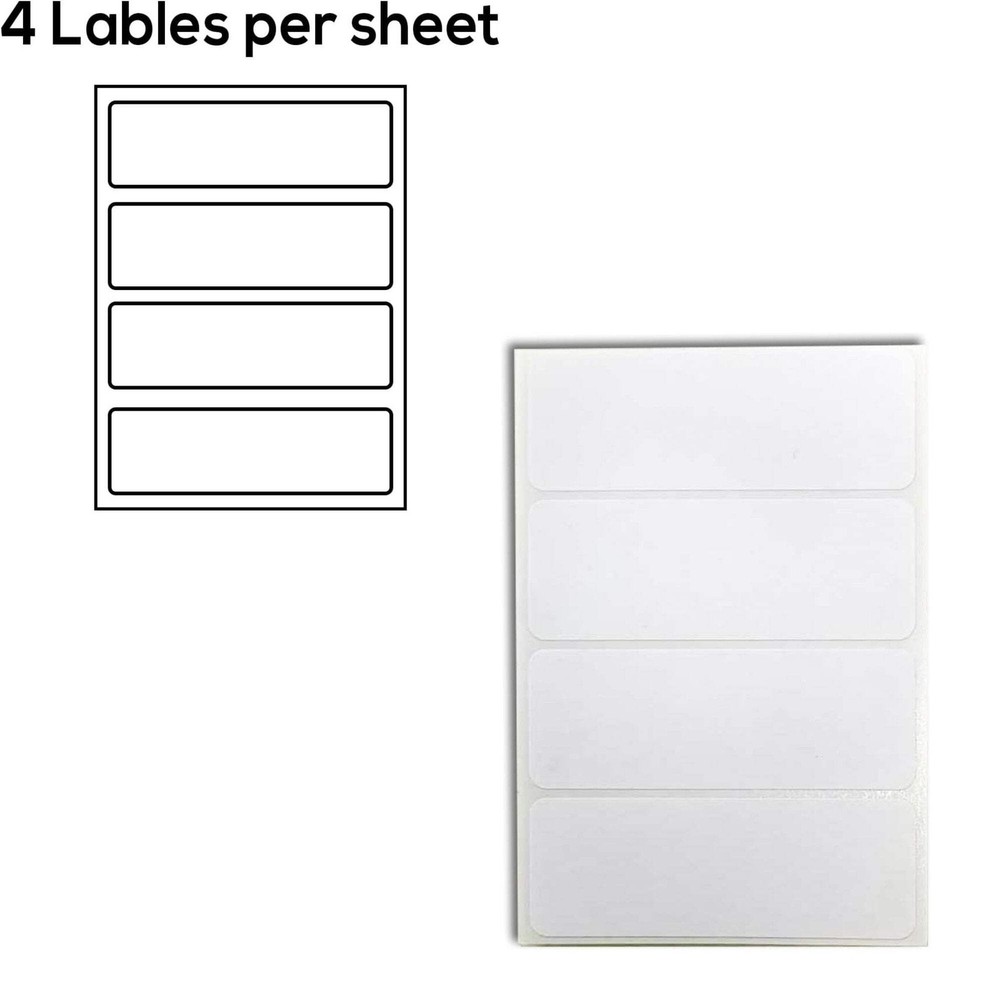 1" x 2.75" Multipurpose White Lables: 128 Labels