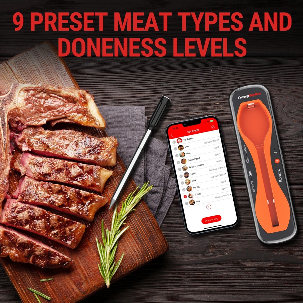 ThermoPro TP960 500FT Bluetooth Wireless Meat Thermometer TM021 Visual Timer