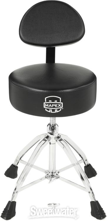 Mapex Round Top Double-braced Drum Throne with Backrest