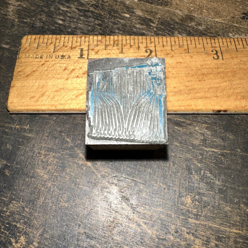 Printing Block ( Side View of a Dam ) Waterfall Image