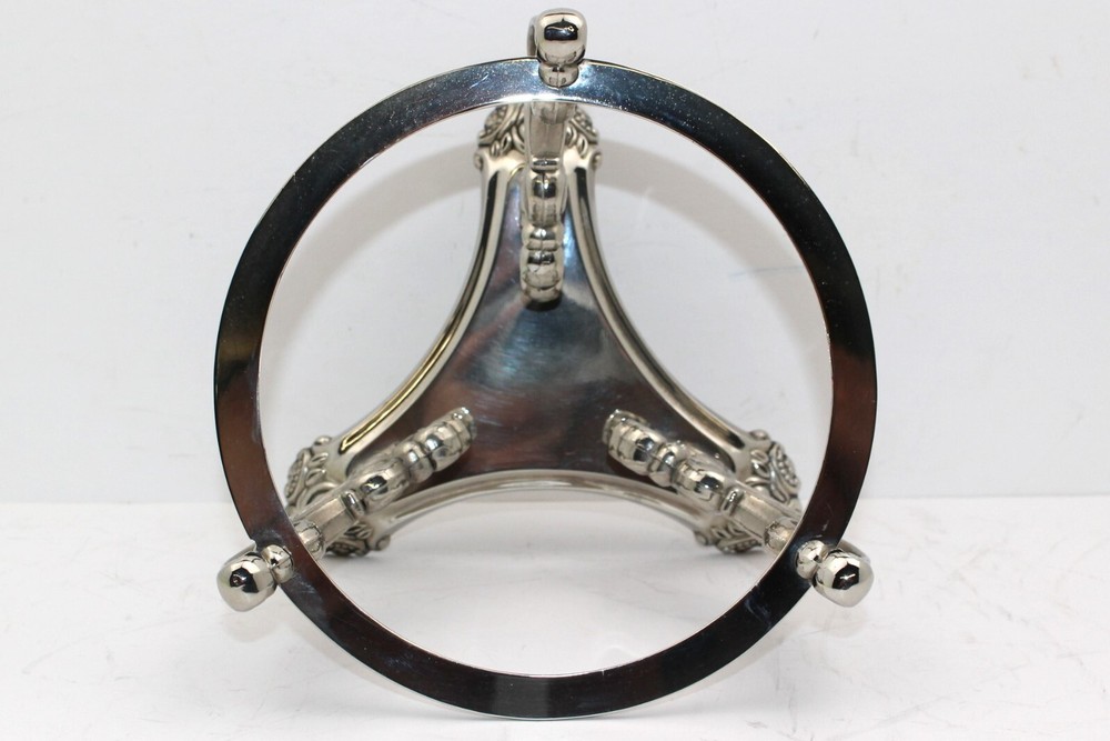 Godinger 1960's Silver Plated Ornate Bowl Pillar Stand in excellent condition
