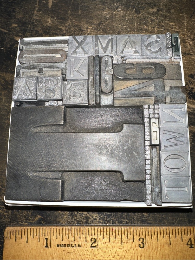 Printing Blocks Ornamental Borders Dingbats Nice Variety! #BB