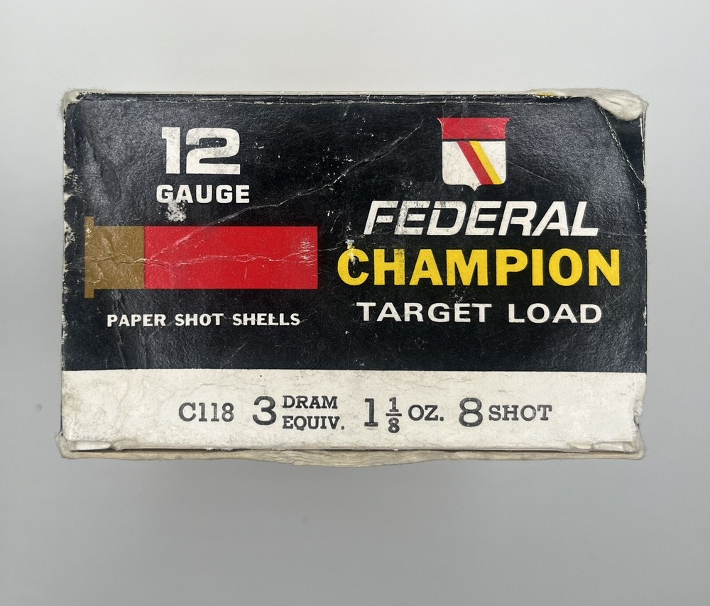 FEDERAL 12 GAUGE CHAMPION TARGET LOAD EMPTY AMMO BOX