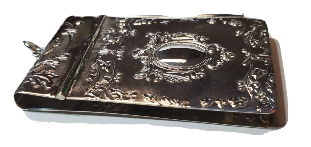 Large Vintage Sterling Silver Notepad Holder PL4