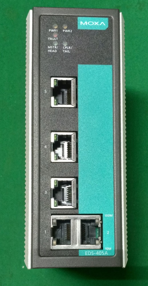 MOXA model EDS-405A Entry-level managed Ethernet switch. Version 1.1.1.