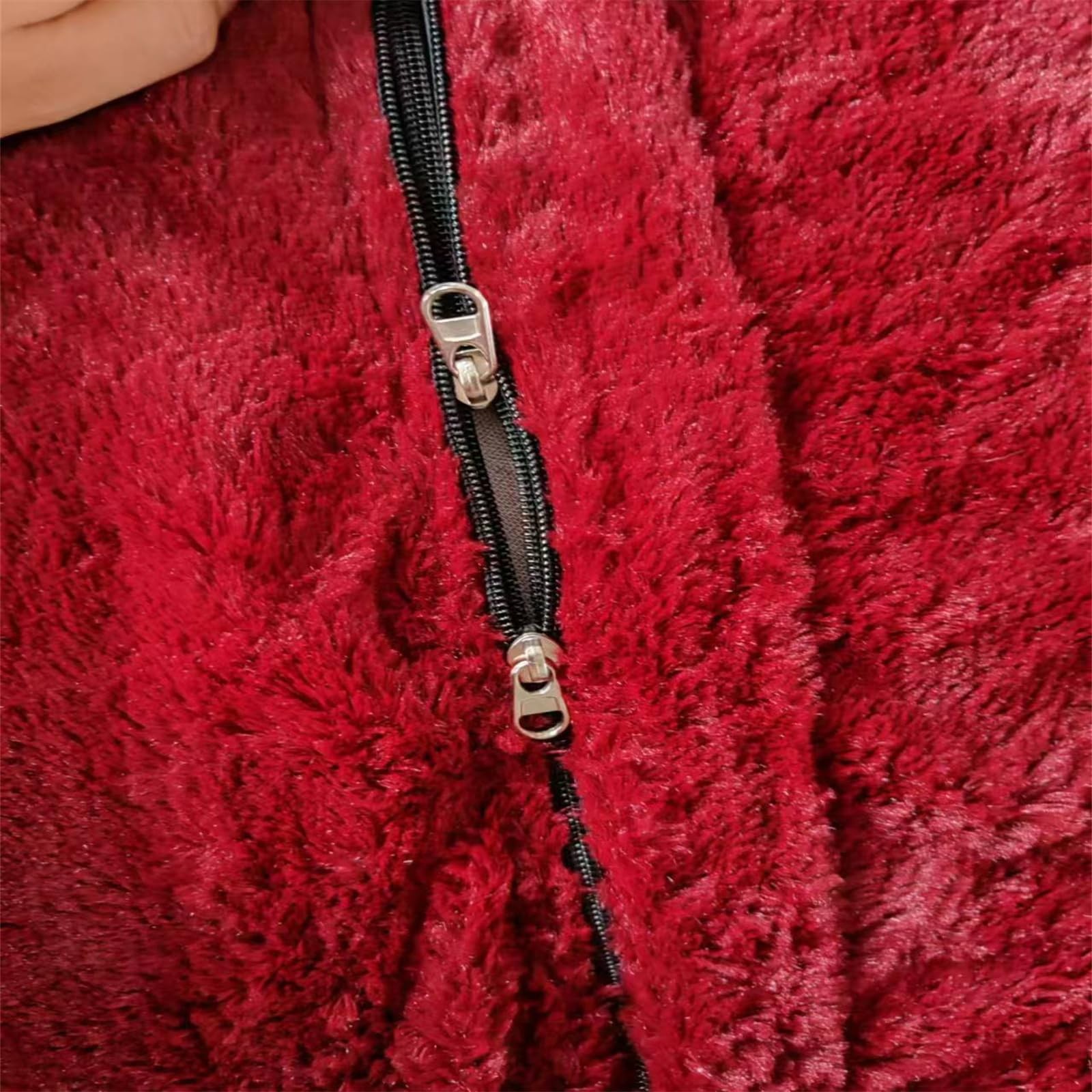 jecrizy Giant Bean Bag Chair Cover Soft PV Velvet Sofa White 6ft Size 6ft