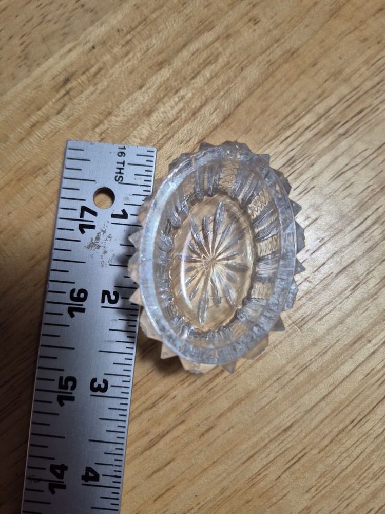Clear Glass Salt Cellar Oval Shaped