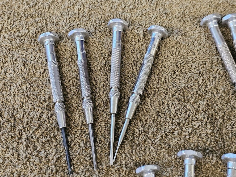 19 KD Precision Screwdriver Mini Driver Bit Slotted Set Changeable Tips USA