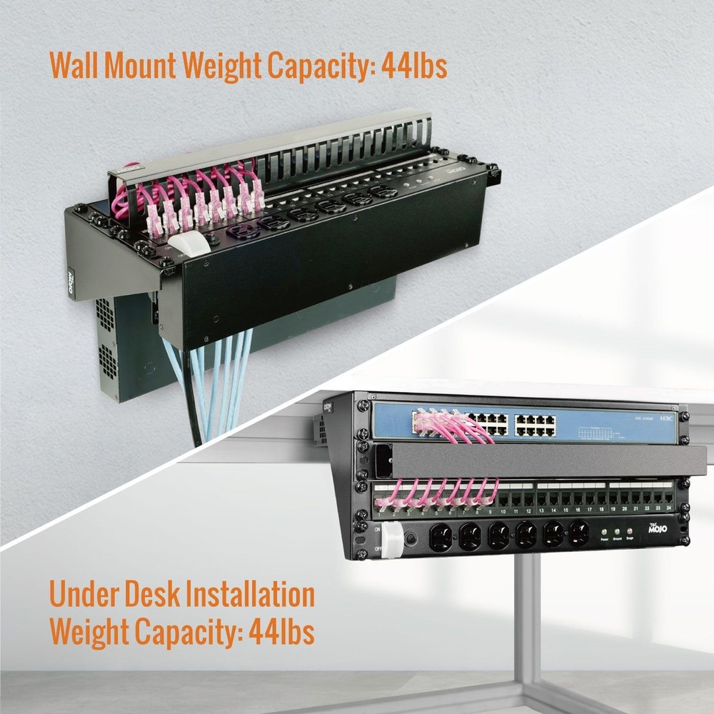 1U 19-Inch Foldable Vertical Rack Wall Mountable Patch Panel Bracket Server