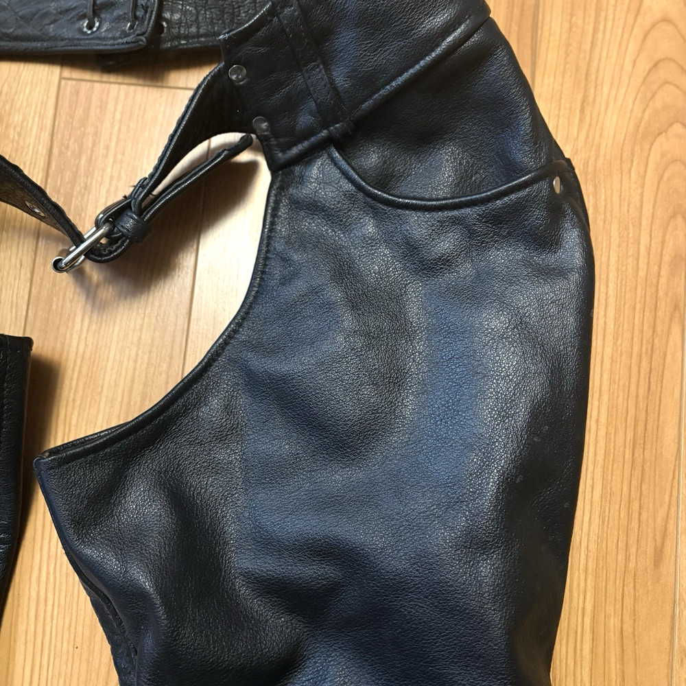 Milwaukee Leather Women's Black Leather Chaps Medium