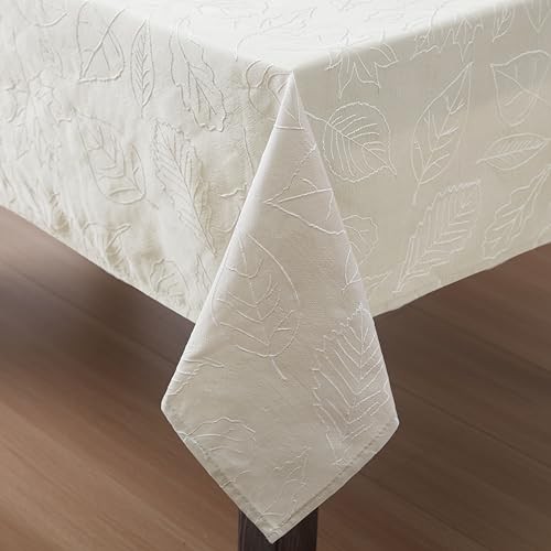 Laura Ashley Tablecloth Raised Woven 102" x 60" (Rectangular) Maple Taupe