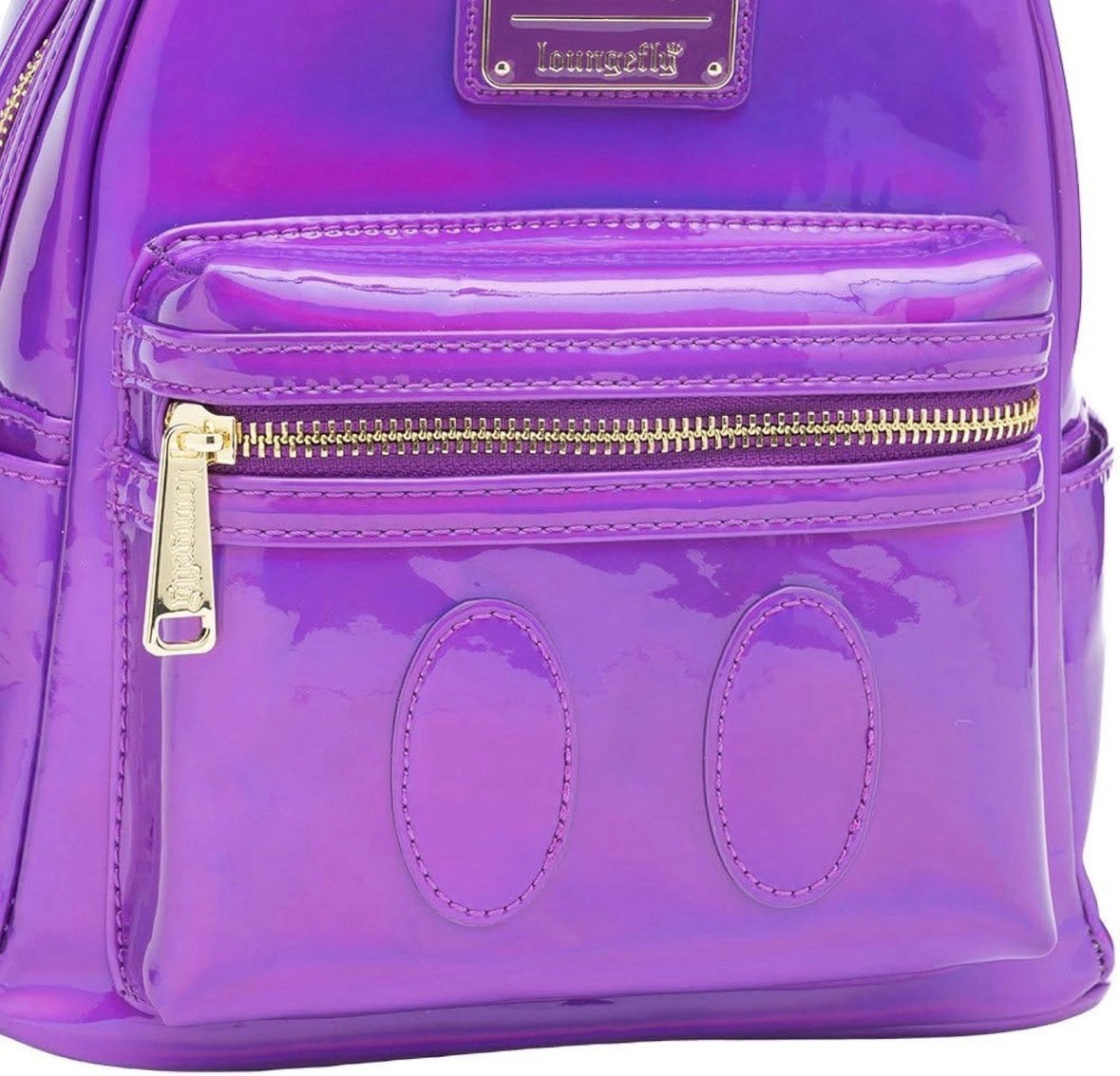Loungefly Disney Mickey Mouse Holographic Amethyst Mini Backpack NWT