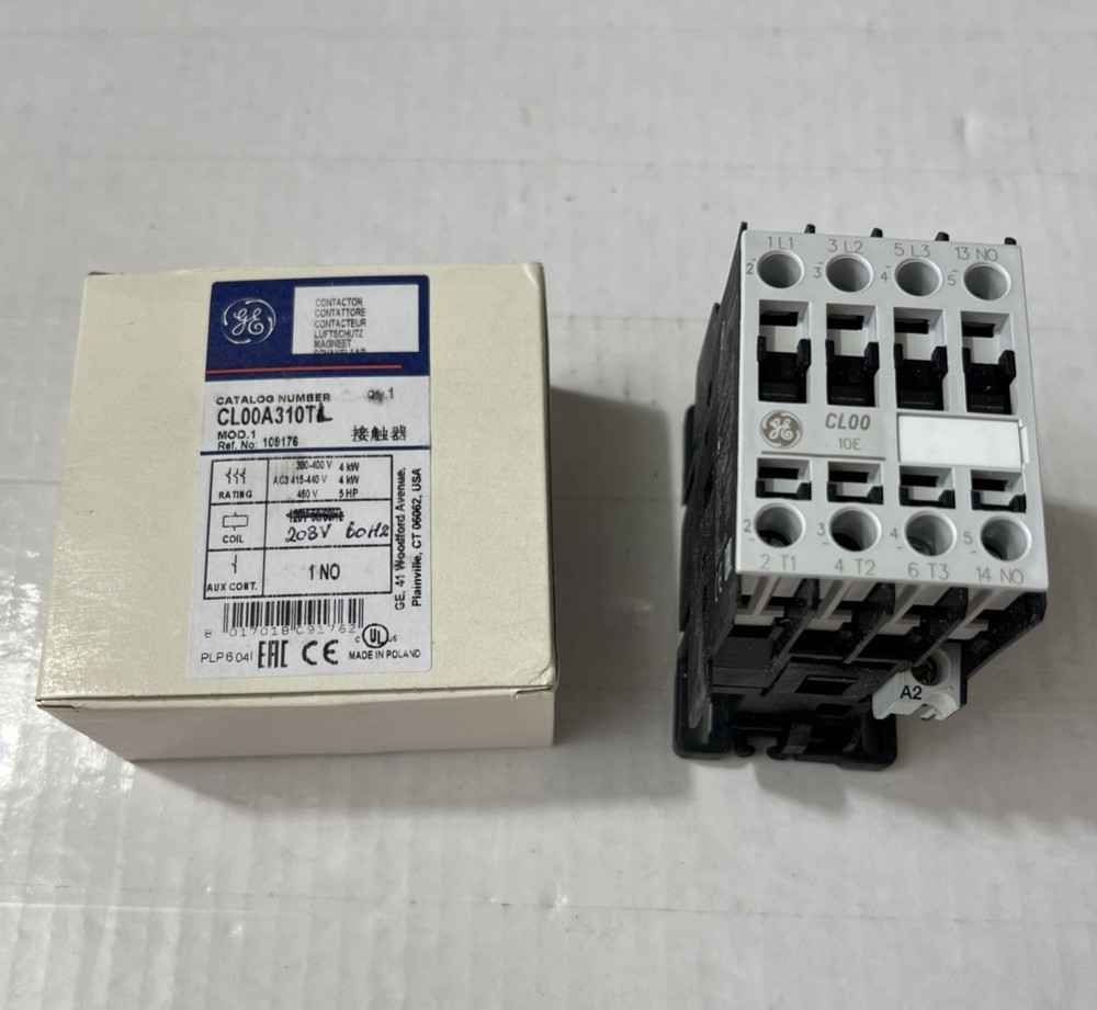 GE CL00A310 Contactor 208V 60 HZ Coil
