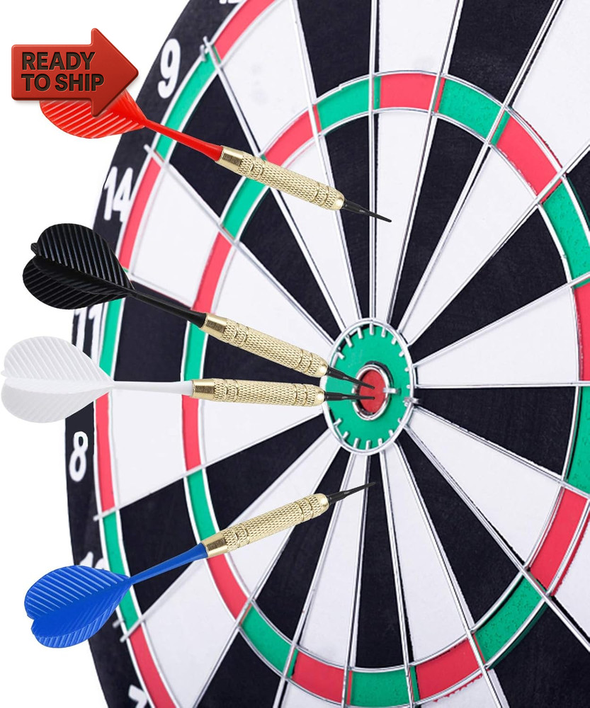 Accmor 12 Pcs Soft Tip Darts, 18G Plastic Tip Darts Set, Attach Extra 100 Black