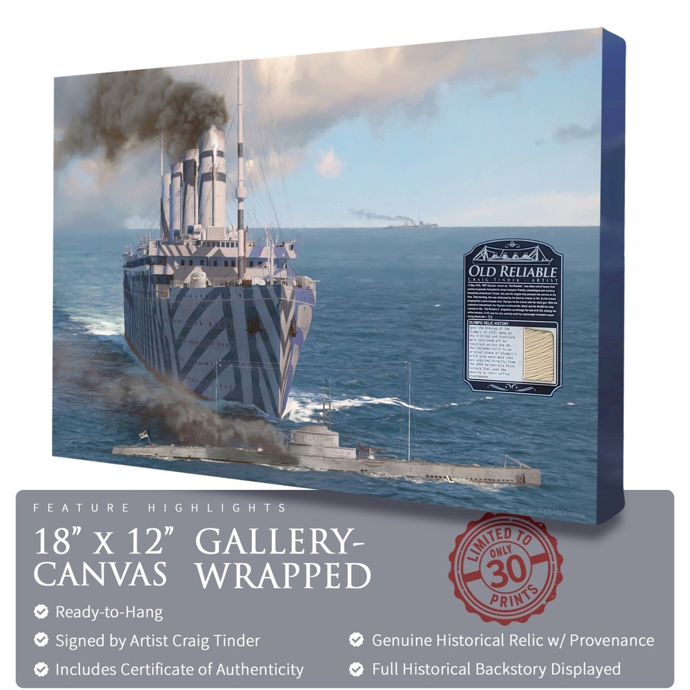 Olympic - Old Reliable - 18"x12" Canvas | INCLUDES: Deck Fragment