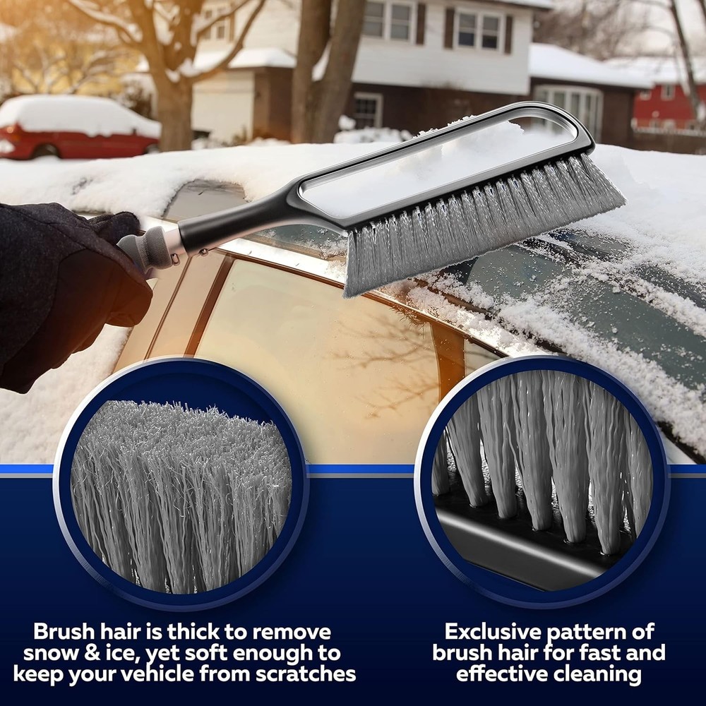Compact & Lightweight Ice Scraper with Foam Grip - Convenient Snow Remover