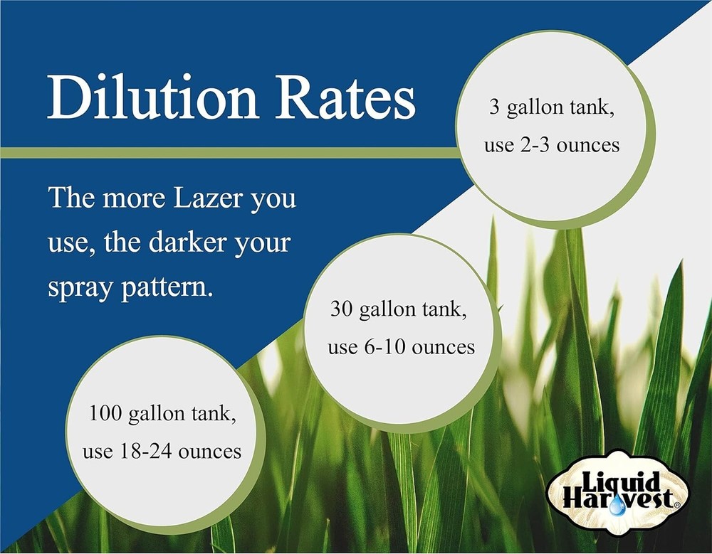 Lazer Blue Concentrated Spray Pattern Indicator - 1 Gallon 128 Ounces - Perfe...