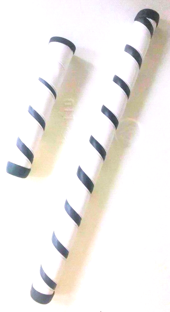 GRIP SET FOR LONG PUTTER, WHITE/BLACK , 2-PIECE WRAP,